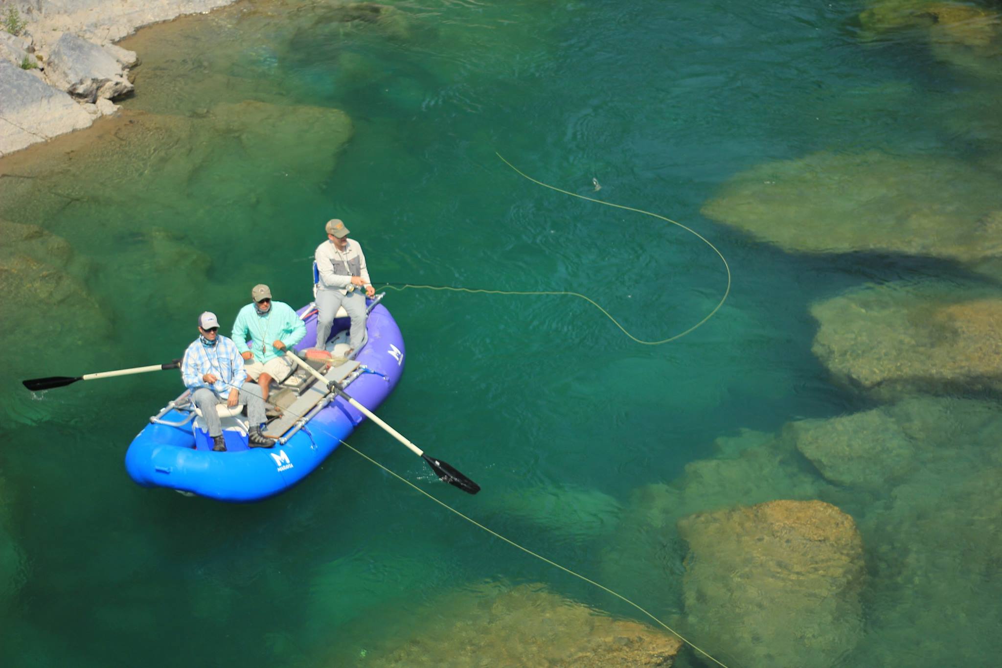 overhead boat shot